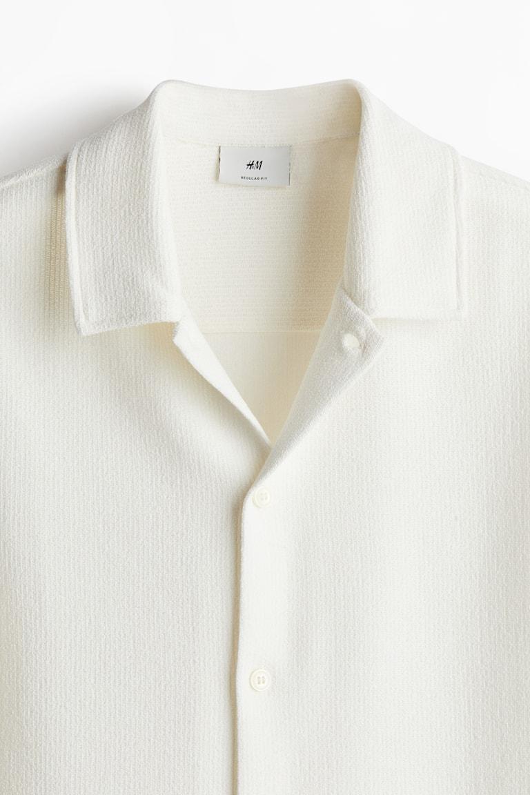 H&M Camisa de punto de manga corta Regular Fit - Azul marino - HOMBRE Outlet