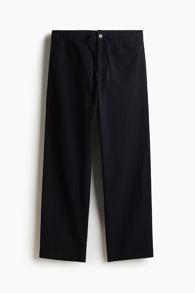 H&M Pantalón de sirsaca Relaxed Fit - Azul marino - HOMBRE Rebajas baratas