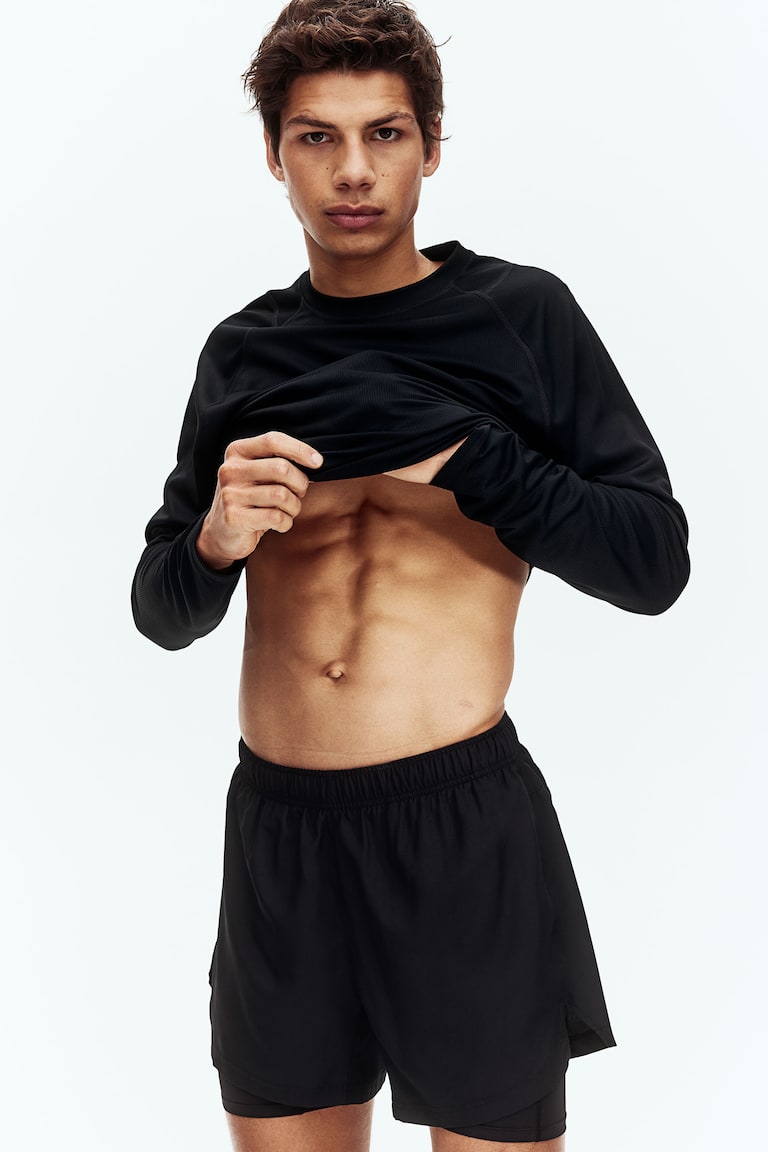 H&M Pantalón corto de doble capa con DryMove™ - Turquesa - HOMBRE Descuento