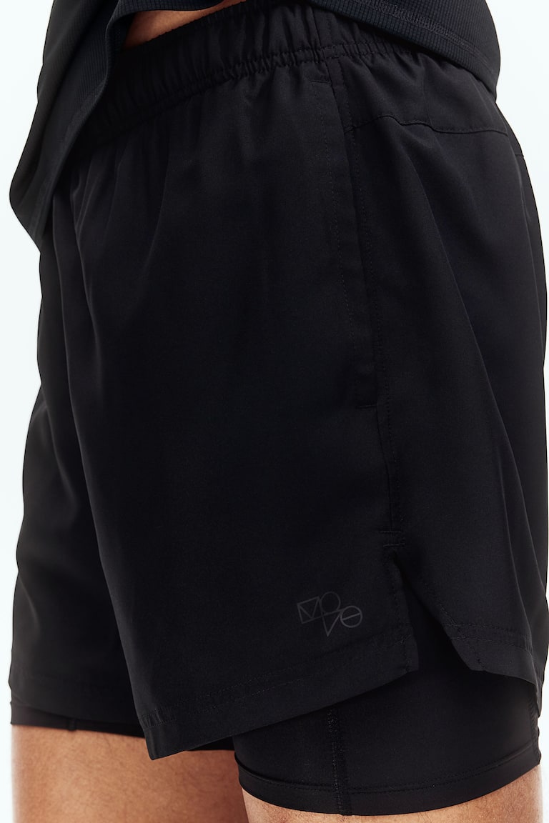 H&M Pantalón corto de doble capa con DryMove™ - Turquesa - HOMBRE Descuento