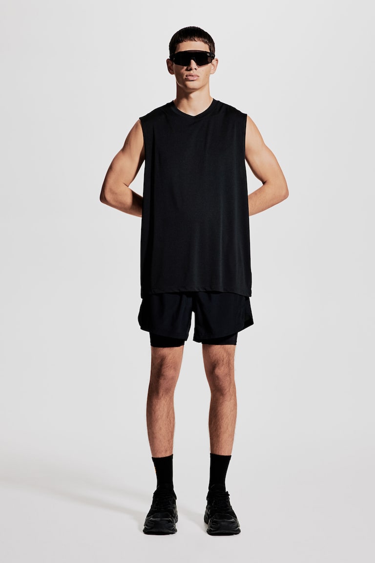 H&M Camiseta de deporte con DryMove™ Regular Fit - Blanco - HOMBRE