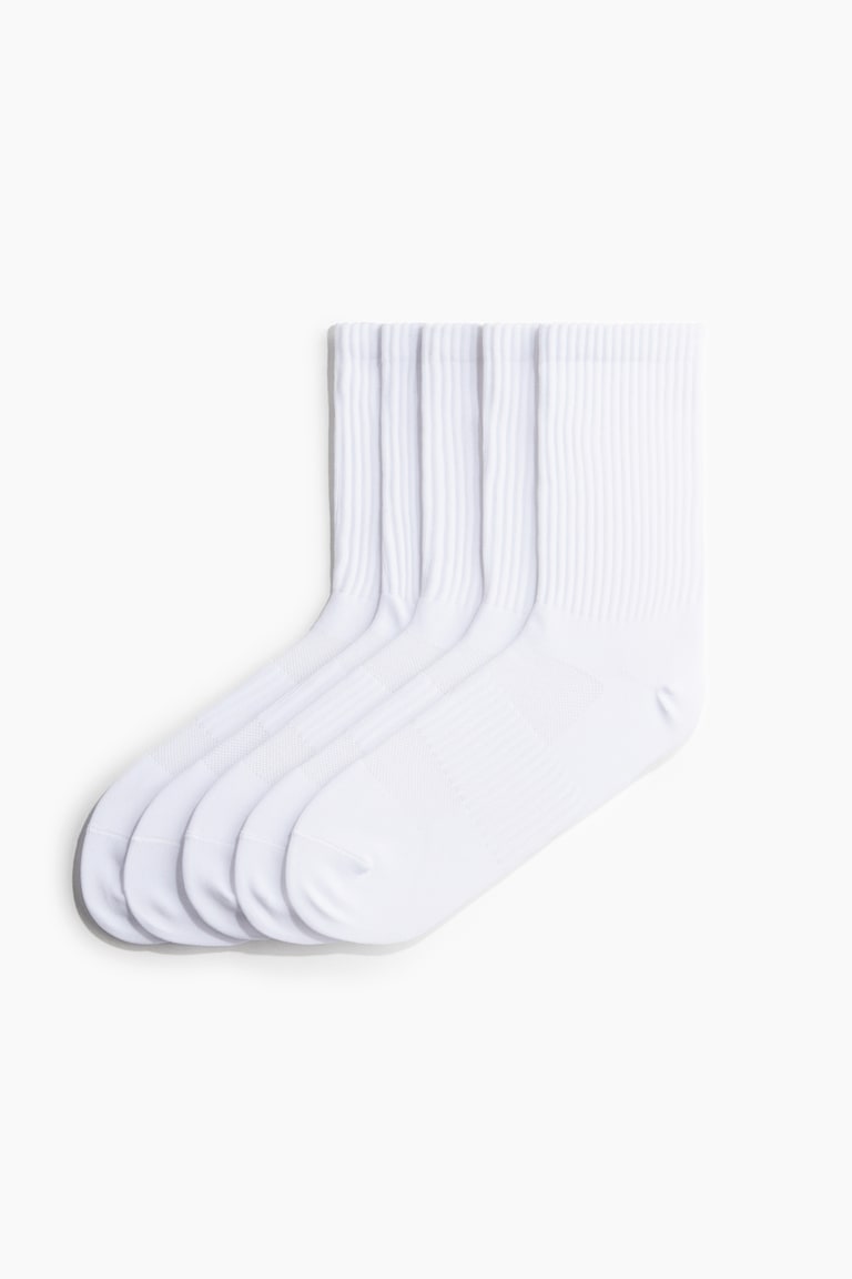 H&M Pack de 5 calcetines de deporte con DryMove™ - Blanco - HOMBRE Rebajas top