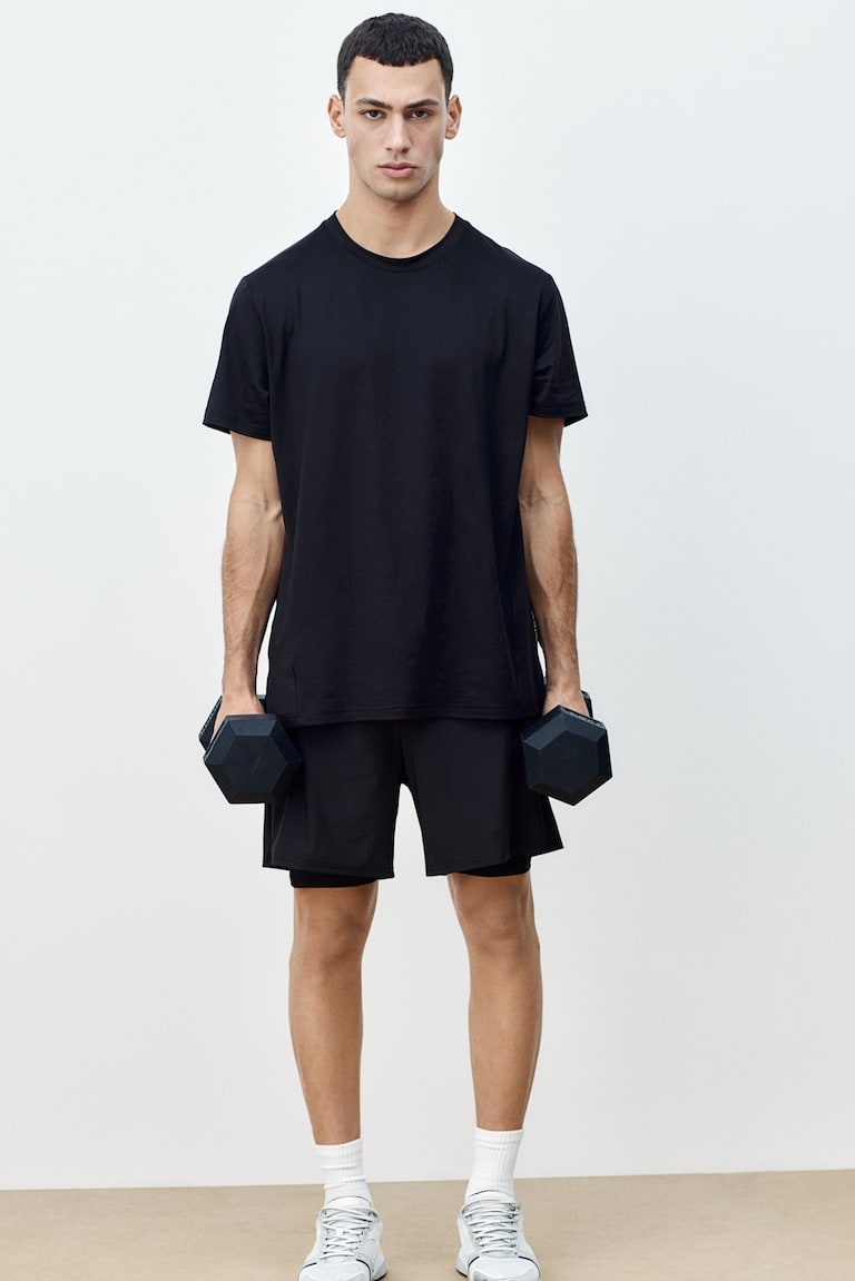 H&M Camiseta de deporte con DryMove™ Regular Fit - Negro - HOMBRE Oferta especial de fábrica