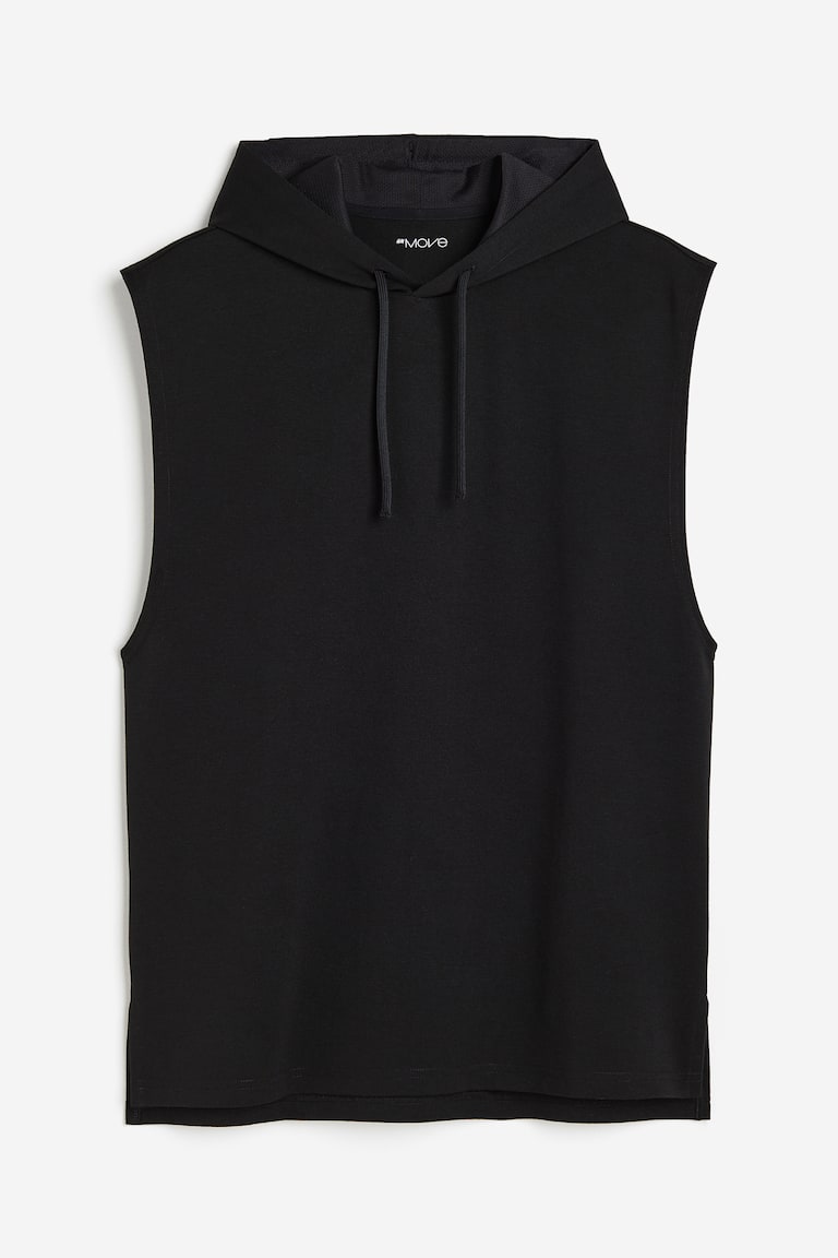 H&M Sudadera sport sin mangas con DryMove™ Regular Fit - Verde oscuro - HOMBRE