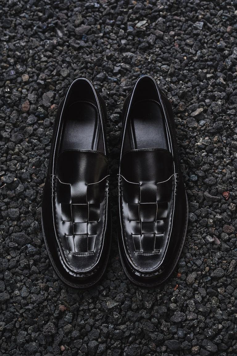 H&M Mocasines trenzados - Negro - HOMBRE Rebajas baratas