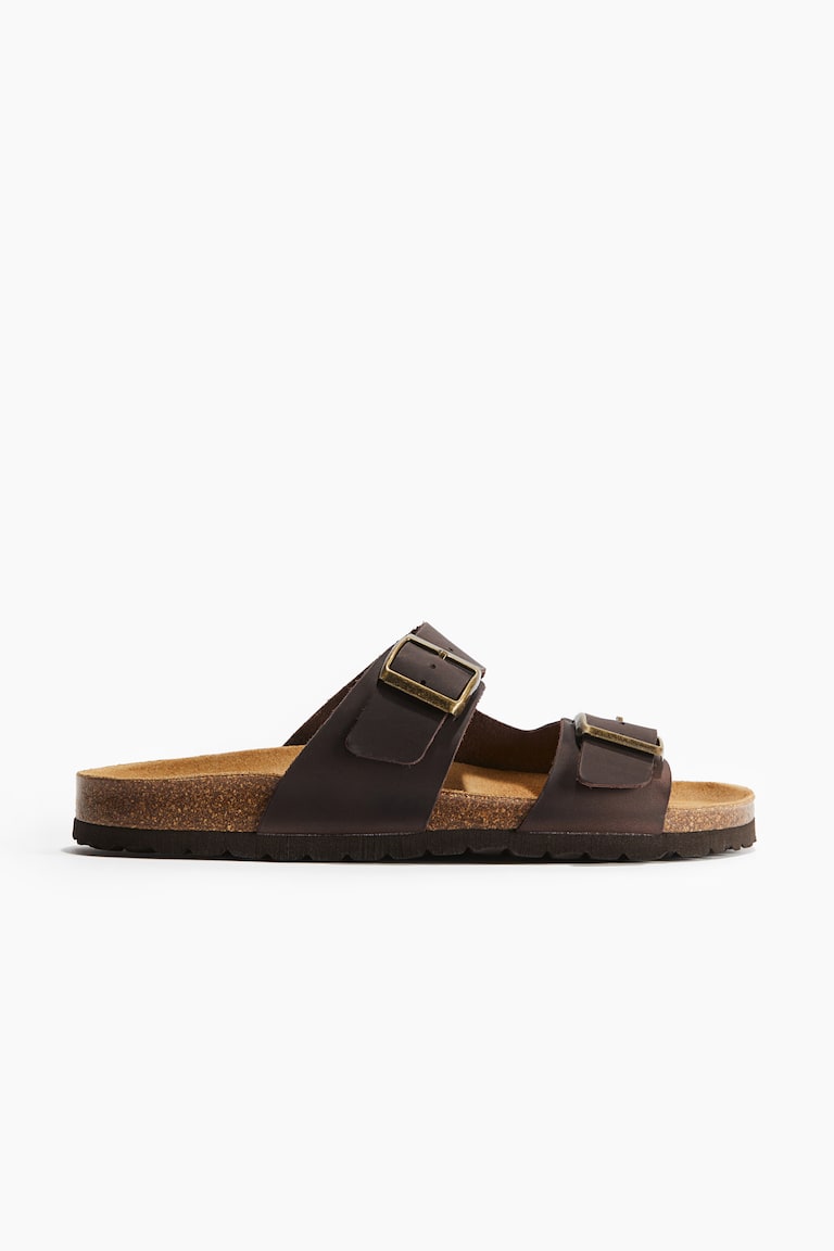 H&M Sandalias de piel - Marrón - HOMBRE