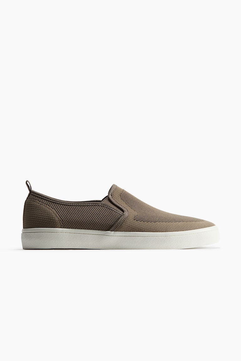 H&M Zapatillas deportivas de malla slip-on - Beige - HOMBRE Tienda