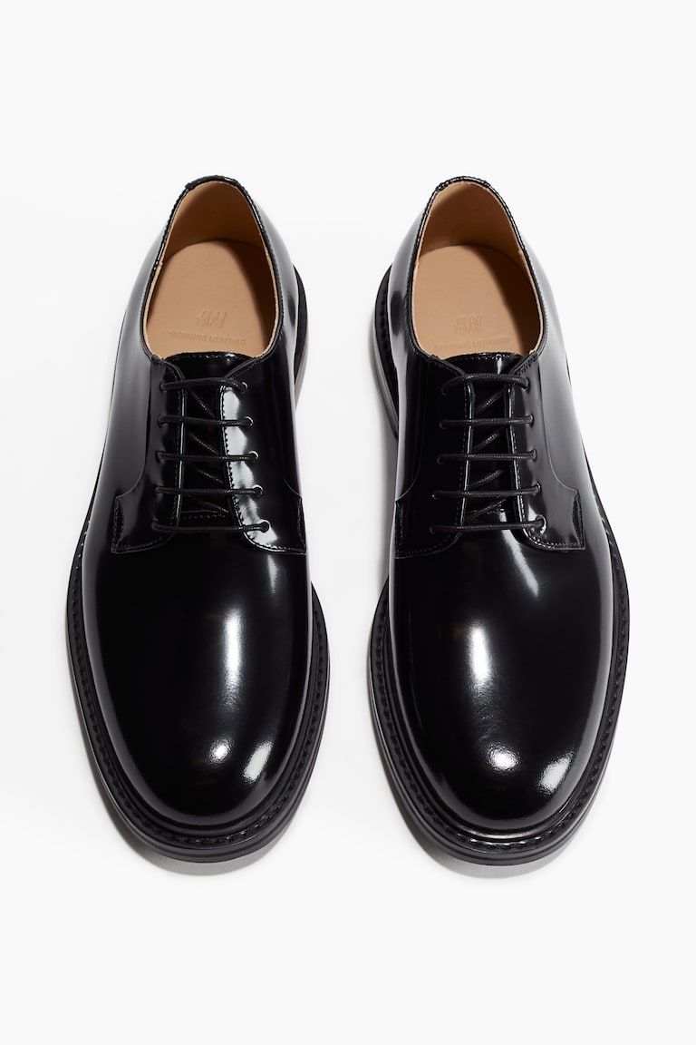 H&M Zapatos Derby de piel - Negro - HOMBRE Descuento por venta flash