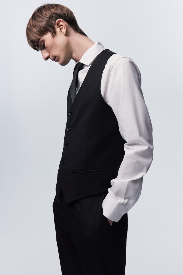 H&M Chaleco de traje Slim Fit - Azul marino - HOMBRE Rebajas