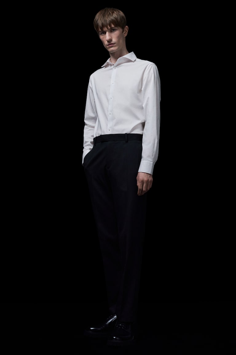 H&M Camisa Slim Fit - Blanco - HOMBRE Ofertas
