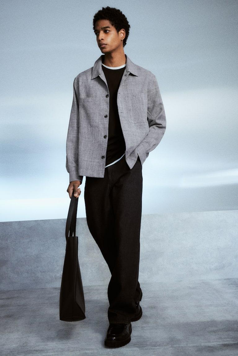 H&M Sobrecamisa Regular Fit - Gris jaspeado - HOMBRE Rebajas baratas