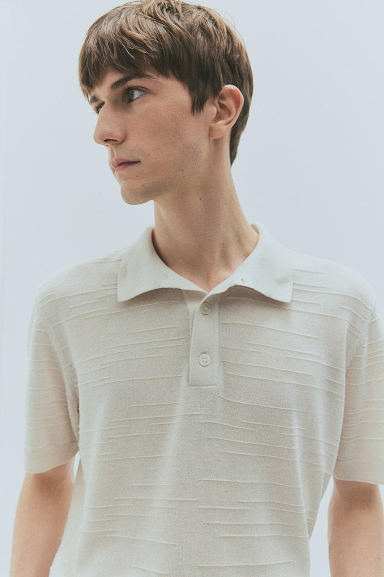 H&M Polo en punto fino Regular Fit - Beige claro - HOMBRE ÚLTIMAS EDICIONES