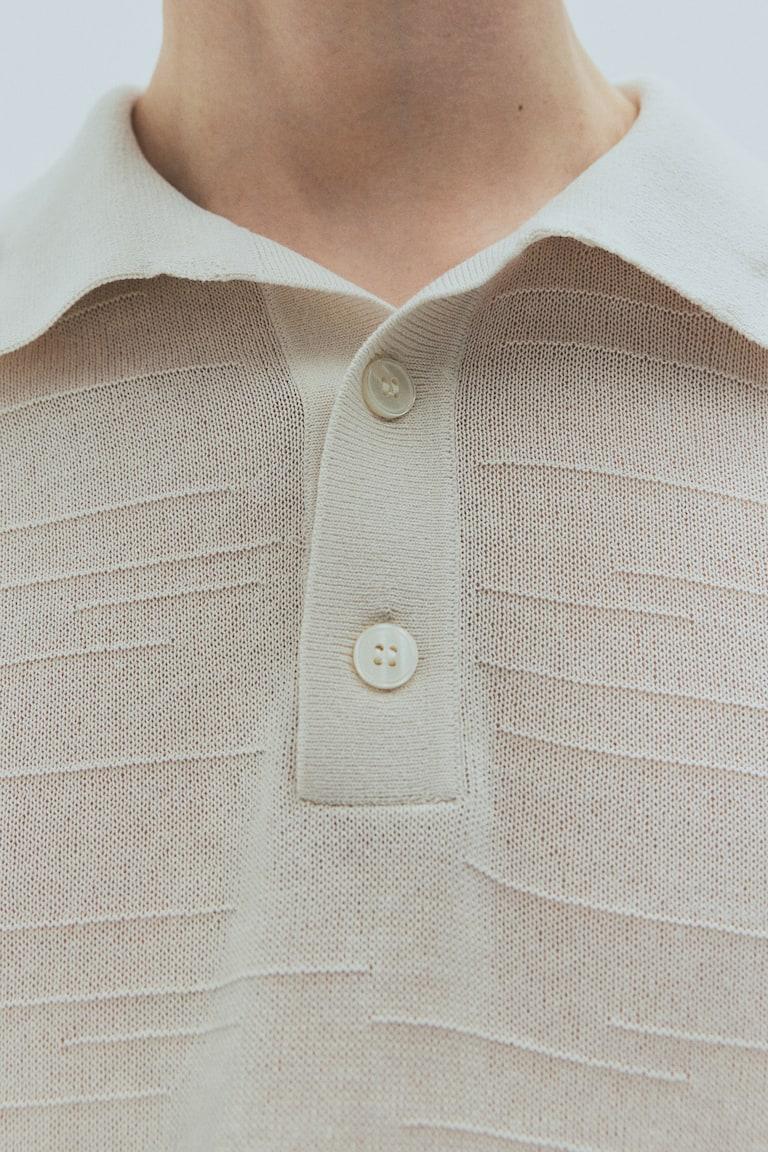 H&M Polo en punto fino Regular Fit - Beige claro - HOMBRE ÚLTIMAS EDICIONES