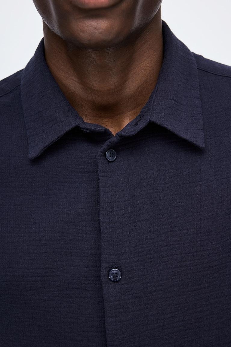 H&M Camisa Regular Fit - Azul marino - HOMBRE Ventas relámpago