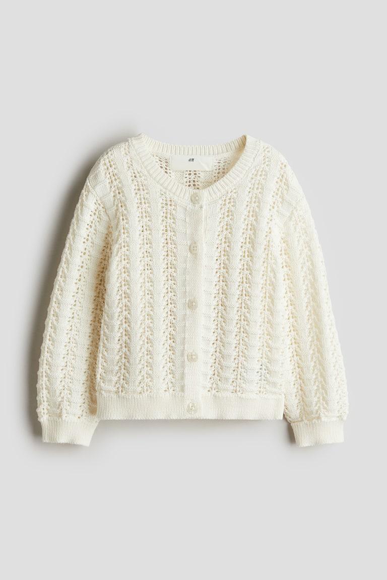H&M Cárdigan en punto pointelle - Gris oscuro - NIÑOS Envío gratis