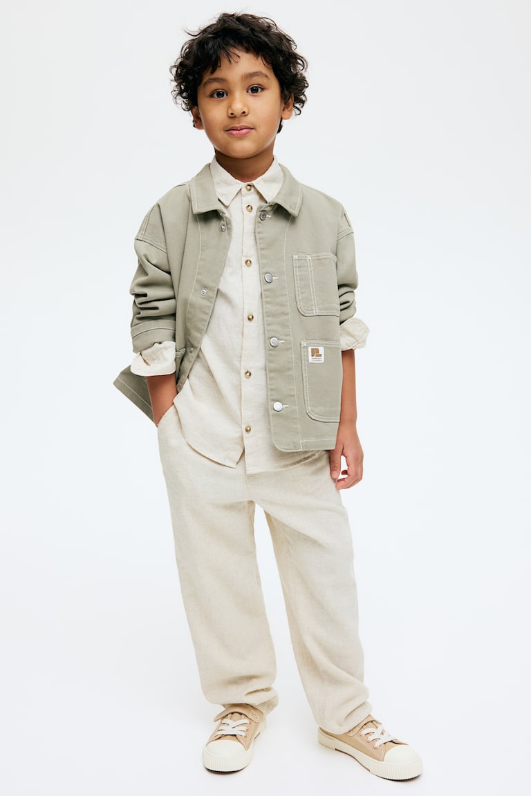 H&M Pantalón en mezcla de lino - Beige claro - NIÑOS