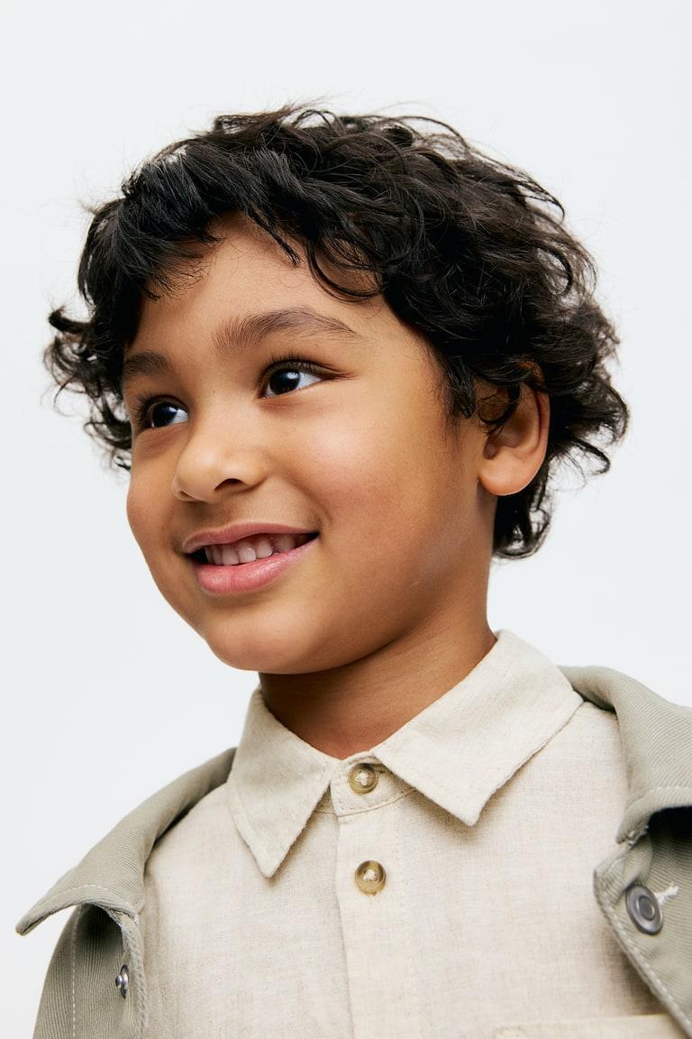 H&M Camisa en mezcla de lino - Azul/Rayas - NIÑOS Solo queda un día