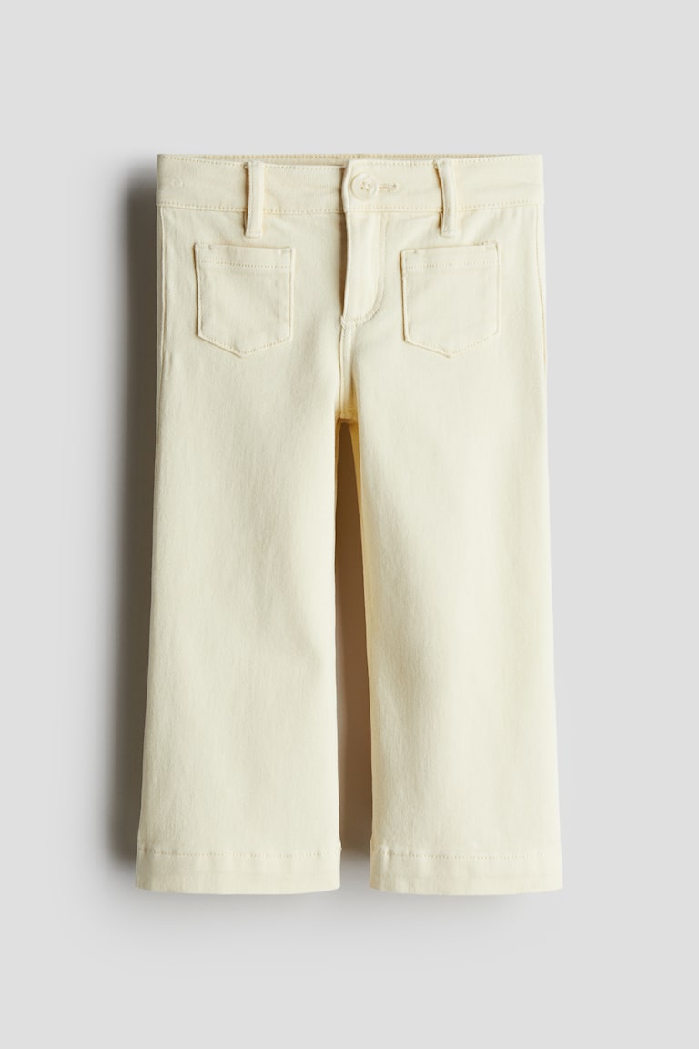 H&M Pantalón acampanado de sarga - Amarillo claro - NIÑOS Oferta exclusiva