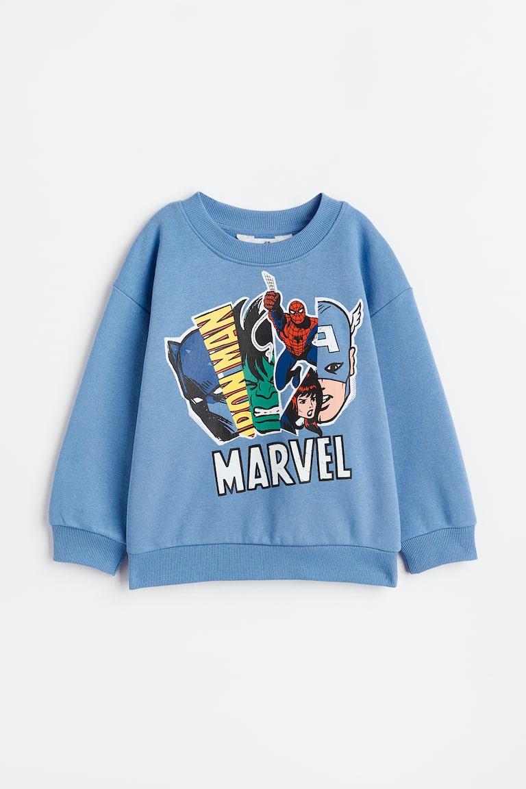H&M Sudadera oversize estampada - Azul/Bluey - NIÑOS