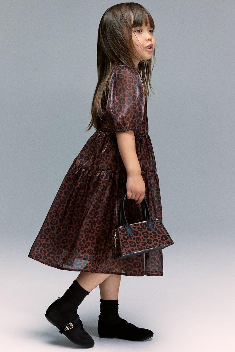 H&M Vestido estampado de organza - Amarillo - NIÑOS