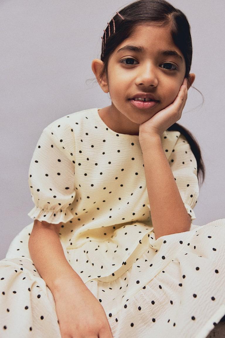 H&M Blusa con peplo - Rosa/Tomates - NIÑOS