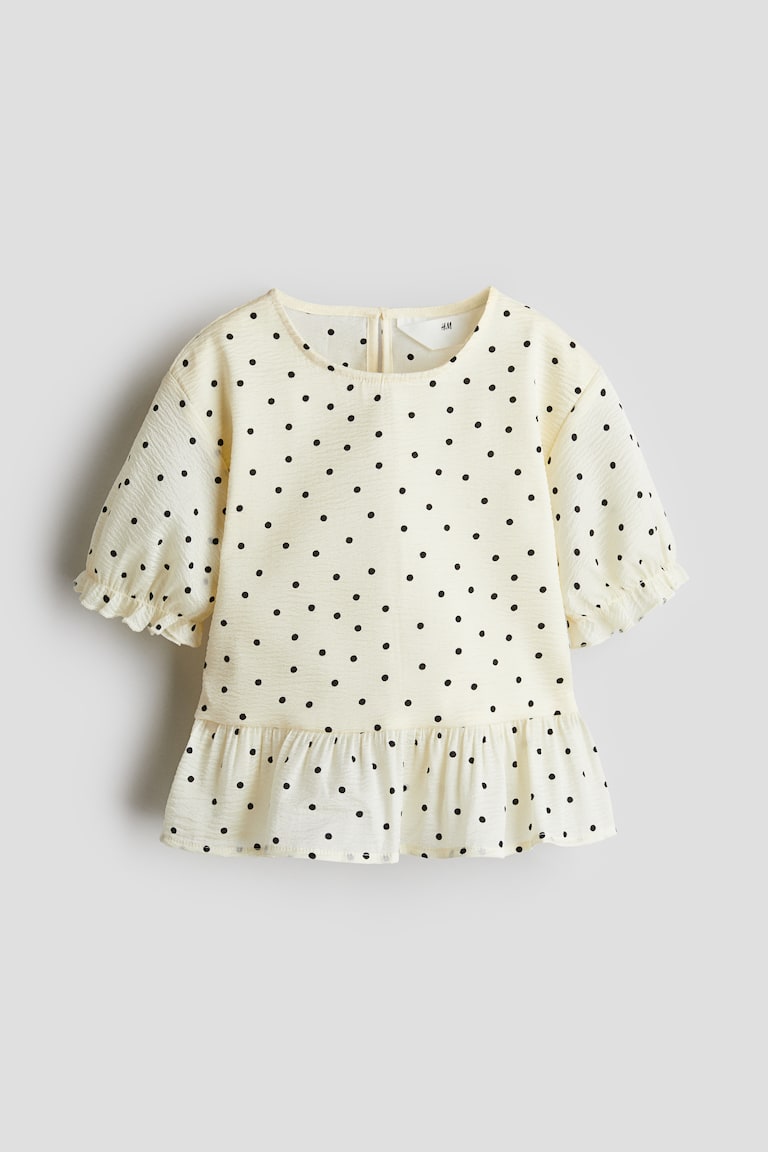 H&M Blusa con peplo - Rosa empolvado - NIÑOS COMPRAR AHORA