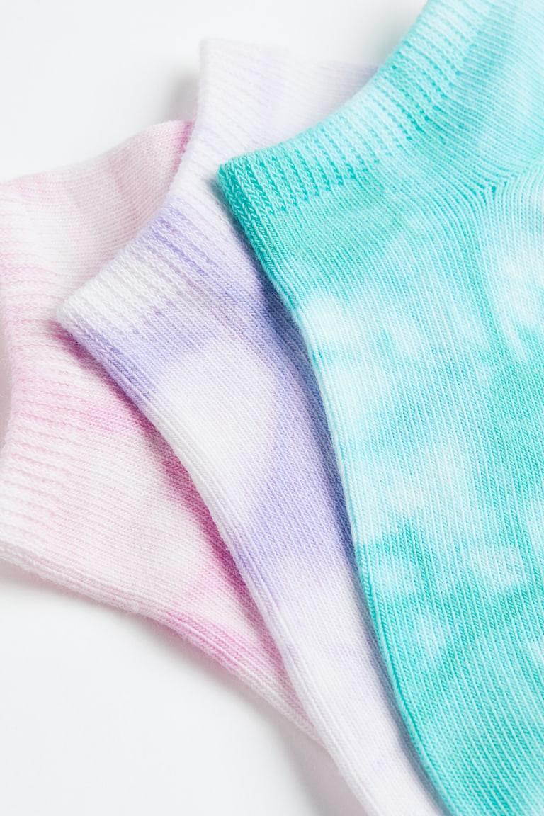 H&M Pack de 7 calcetines tobilleros - Crema/Rosa empolvado - NIÑOS Liquidación