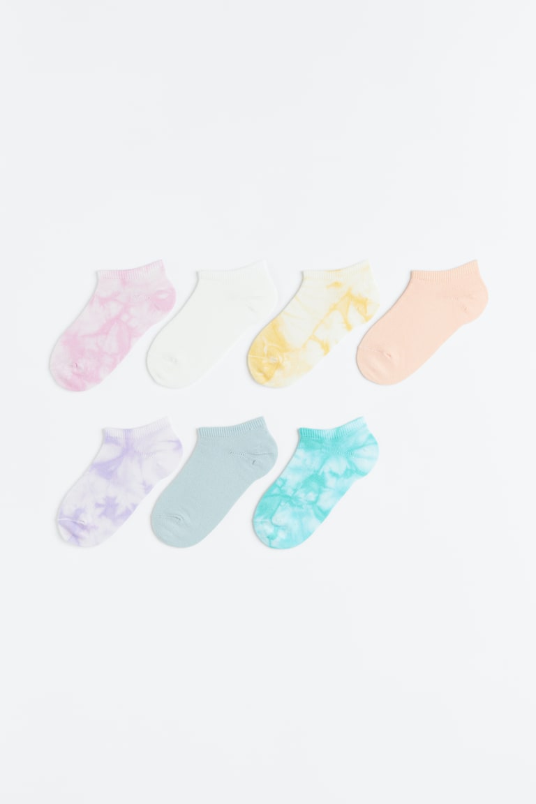H&M Pack de 7 calcetines tobilleros - Rosa claro/Unicornios - NIÑOS Envío internacional gratuito