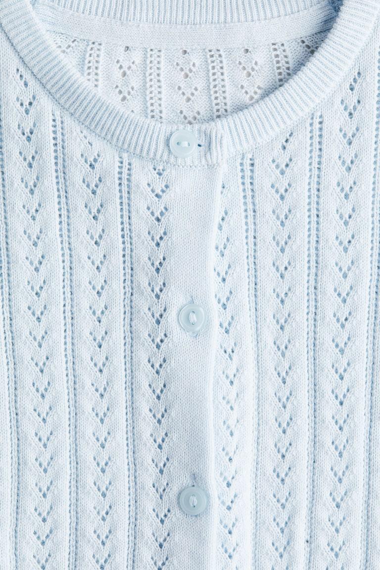 H&M Cárdigan en punto pointelle de algodón - Azul claro - NIÑOS Descuento por venta flash