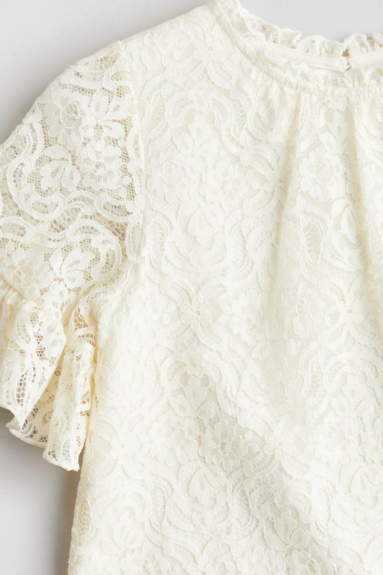 H&M Vestido de encaje con ribetes de volante - Rosa claro - NIÑOS Grandes ahorros
