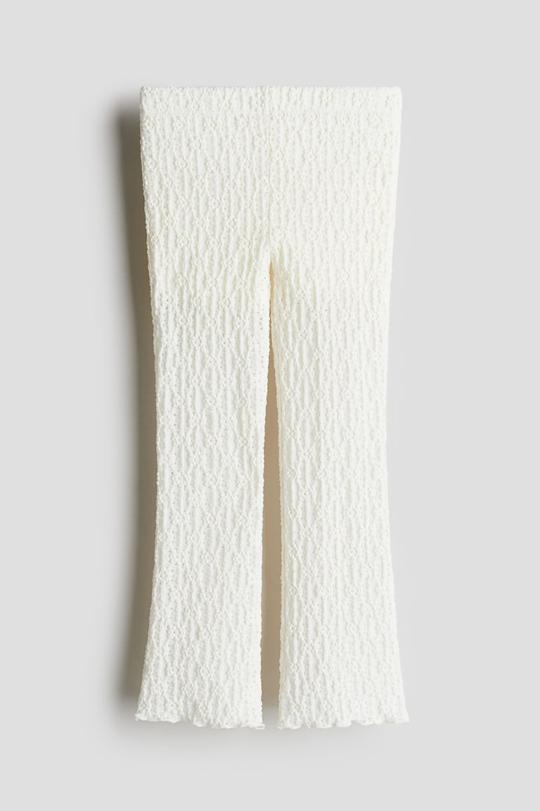 H&M Pantalón de punto con textura - Blanco - NIÑOS En oferta
