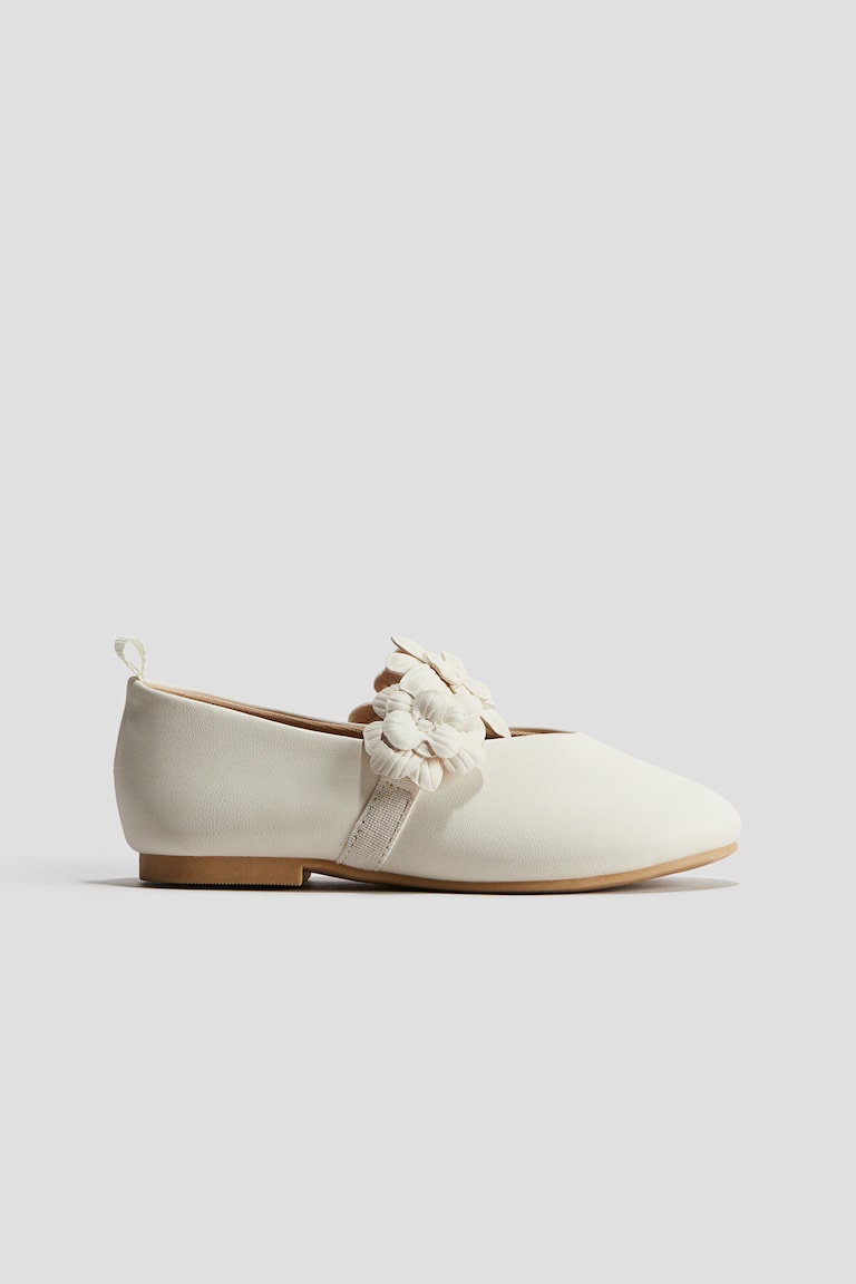 H&M Bailarinas con aplicación - Blanco - NIÑOS Rebajas de fábrica