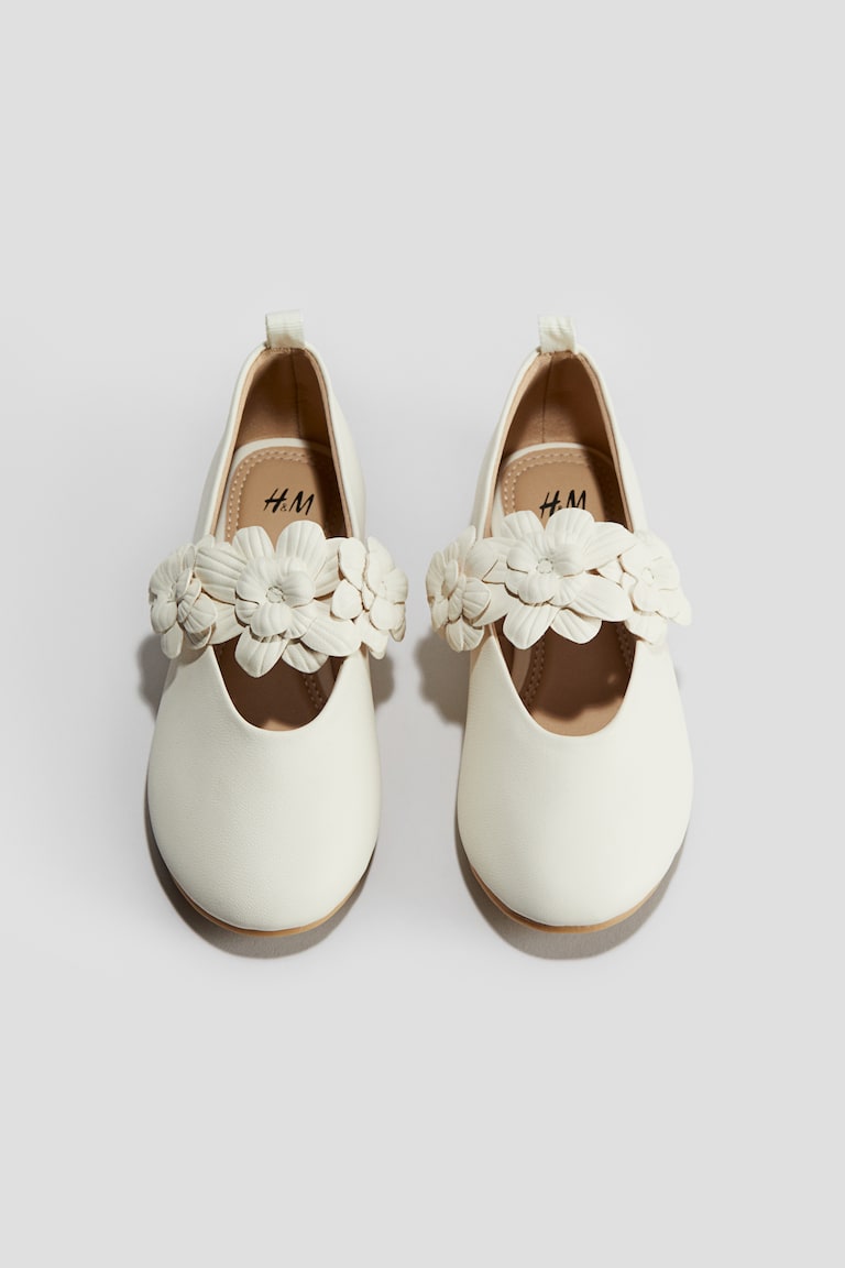 H&M Bailarinas con aplicación - Blanco - NIÑOS Rebajas de fábrica