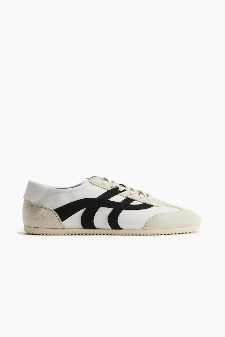 H&M Zapatillas deportivas - Beige grisáceo/Verde oscuro - MUJER Tienda