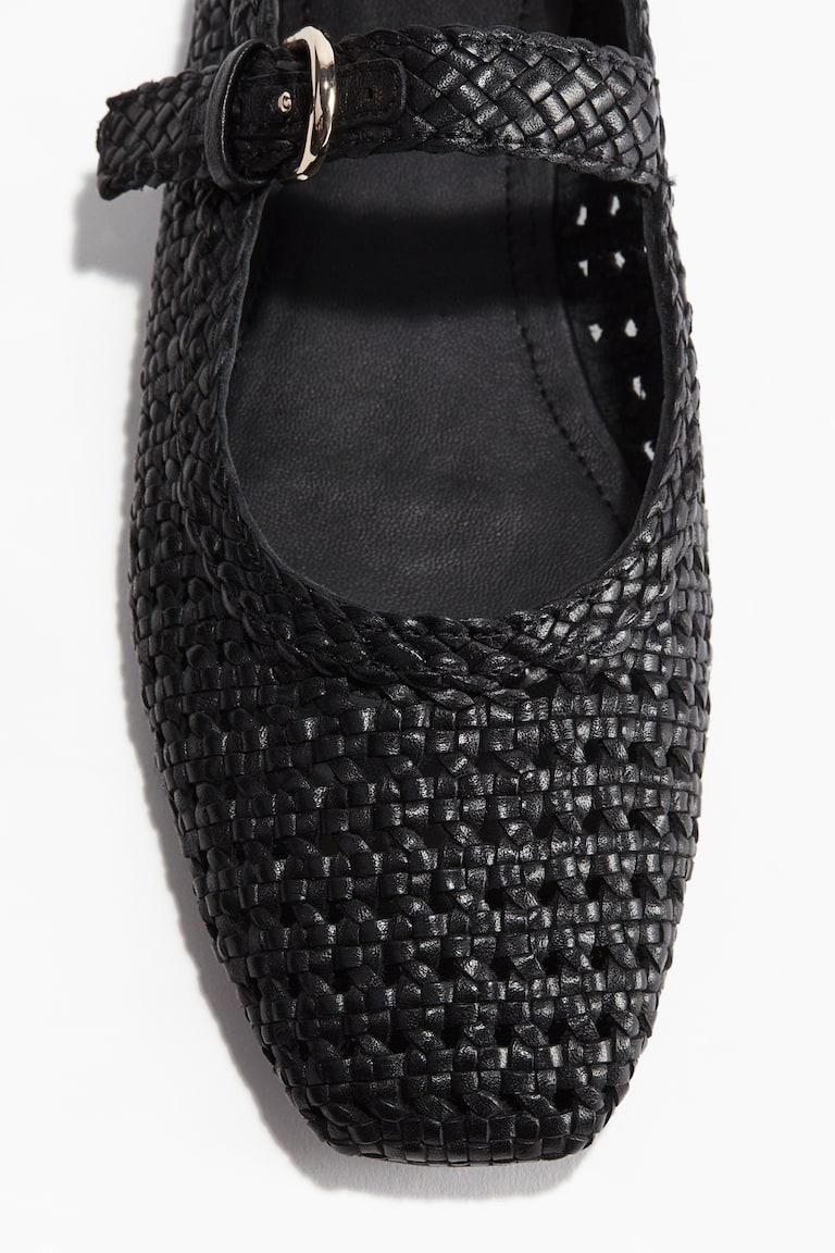 H&M Bailarinas de piel estilo merceditas - Negro - MUJER Superdescuento