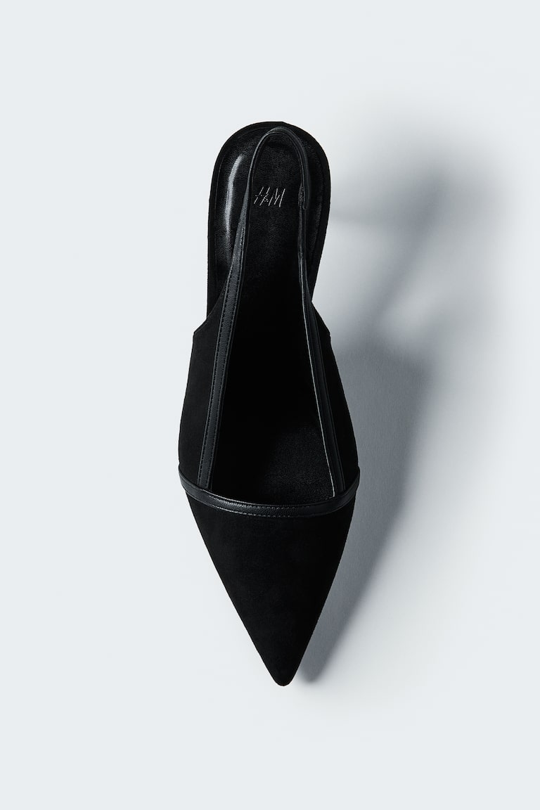 H&M Salones destalonados con puntera fina - Beige/Negro - MUJER