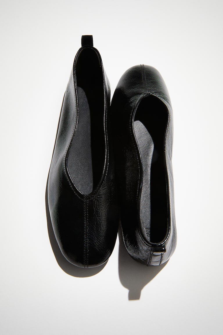 H&M Bailarinas de piel - Negro - MUJER