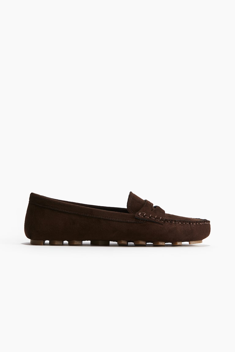 H&M Mocasines cepillados - Marrón oscuro - MUJER Outlet