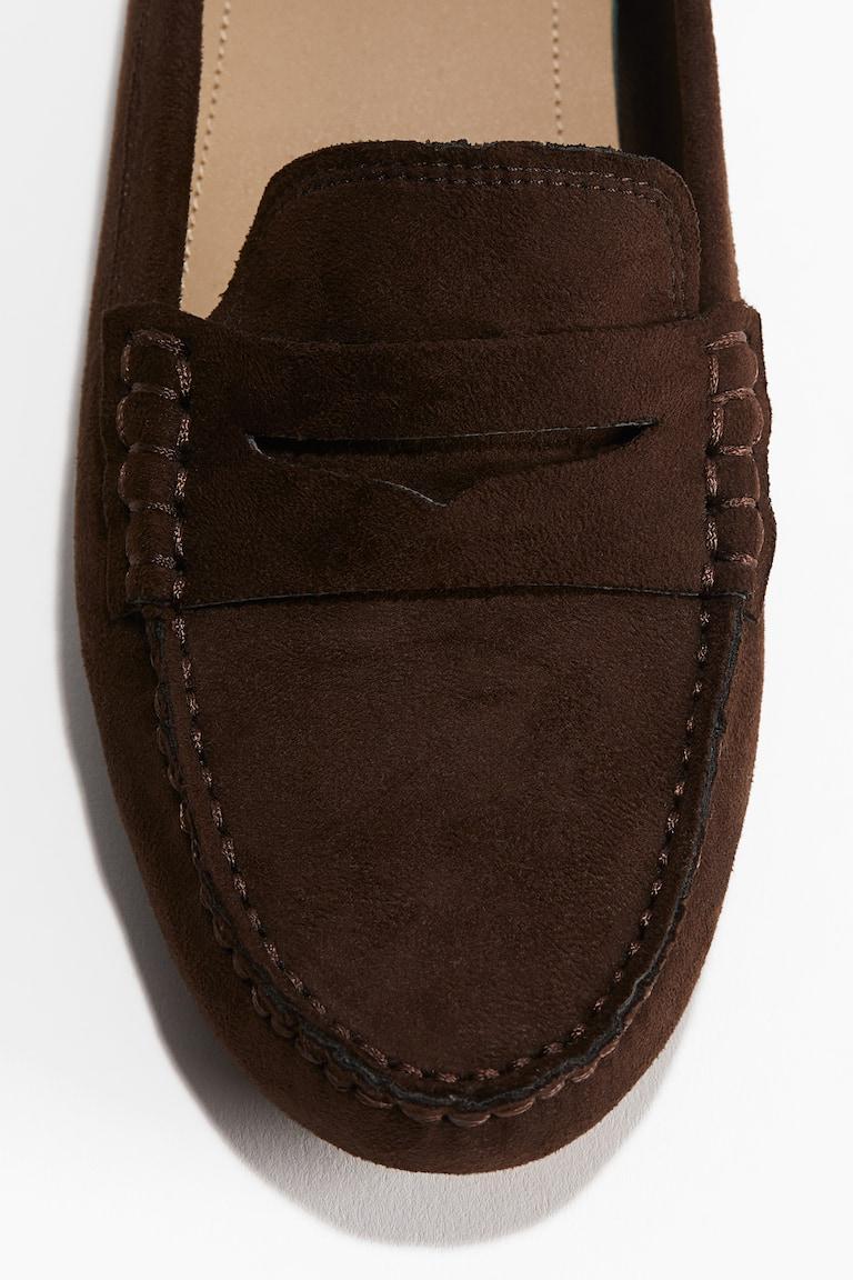 H&M Mocasines cepillados - Marrón oscuro - MUJER Outlet