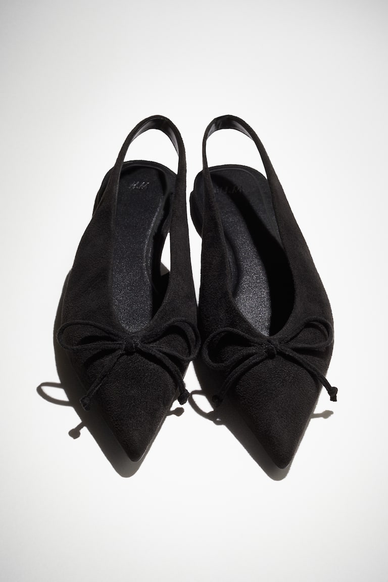 H&M Salones destalonados con lazo - Negro - MUJER