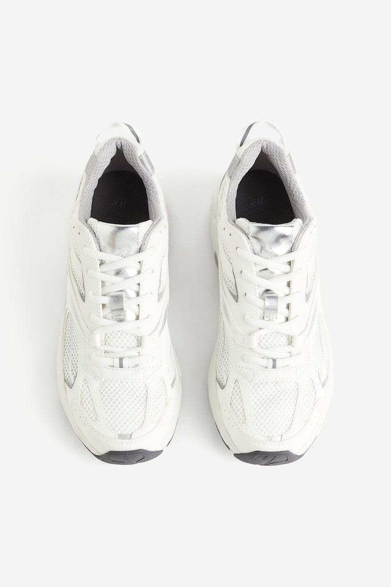 H&M Zapatillas deportivas con suela gruesa - Blanco/Verde claro - MUJER COMPRAR AHORA