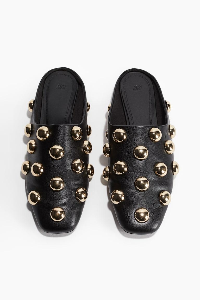 H&M Mules con detalles decorativos - Negro - MUJER Superdescuento