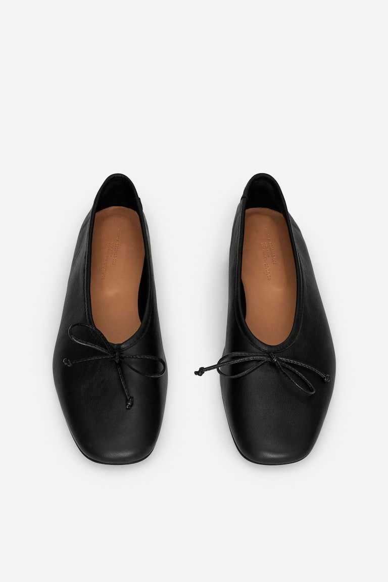 H&M Leather Ballet Flats - Verde - MUJER Envío gratis