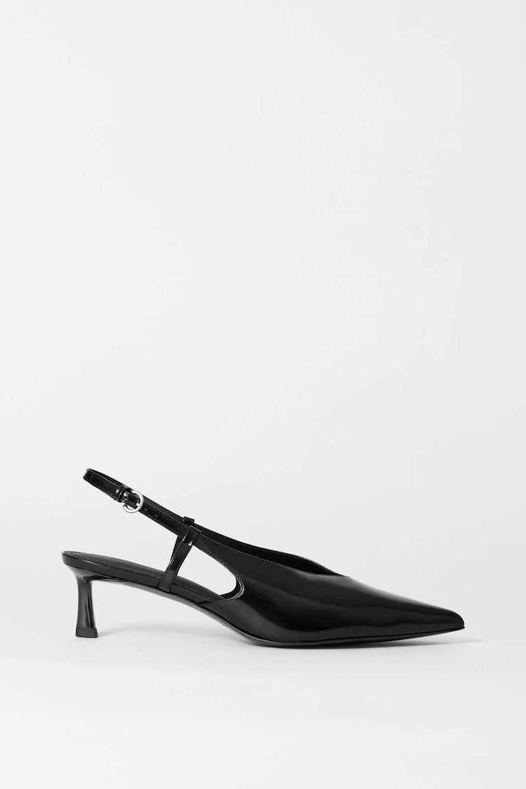 H&M Zapatos de tacón destalonados clásicos de piel - Azul claro - MUJER Promoción trimestral