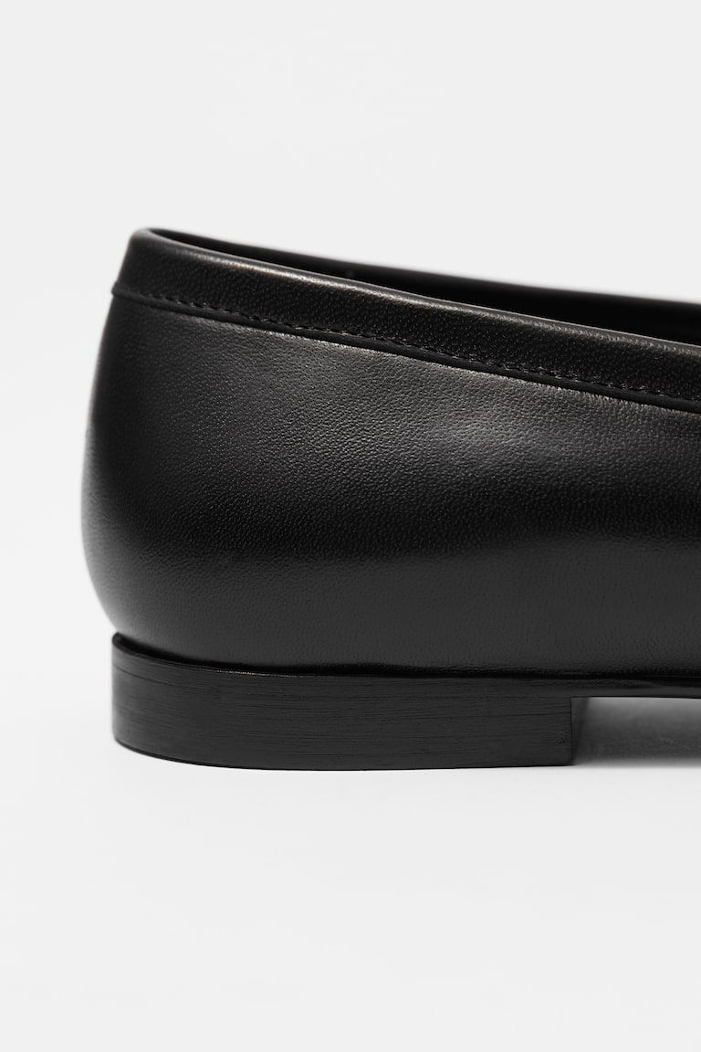H&M Mocasines de piel clásicos - Negro - MUJER Tienda de fábrica