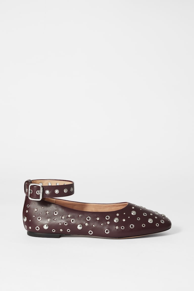 H&M Bailarinas adornadas - Ante beige - MUJER Ahorra y exporta