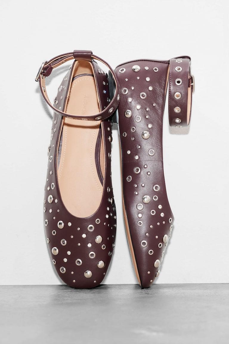 H&M Bailarinas adornadas - Ante beige - MUJER Ahorra y exporta