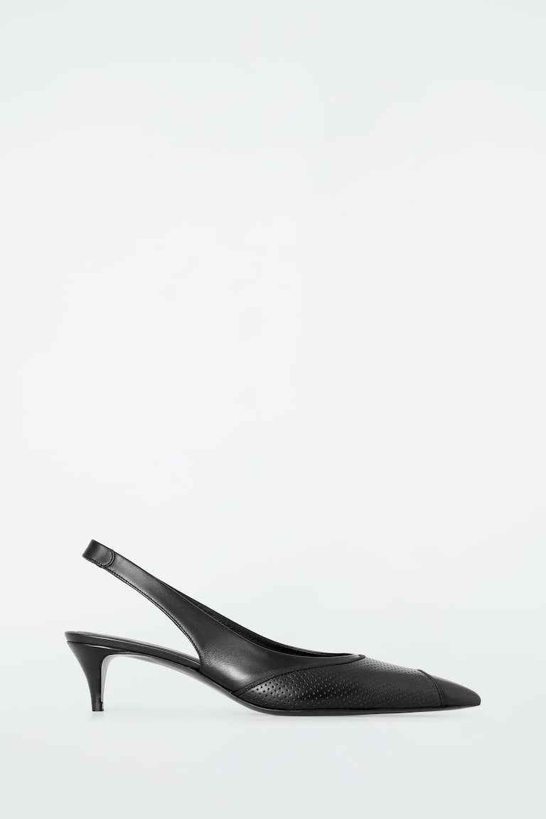 H&M TACONES DESTALONADOS DE PIEL PERFORADA - NEGRO - MUJER Descuentos del mes