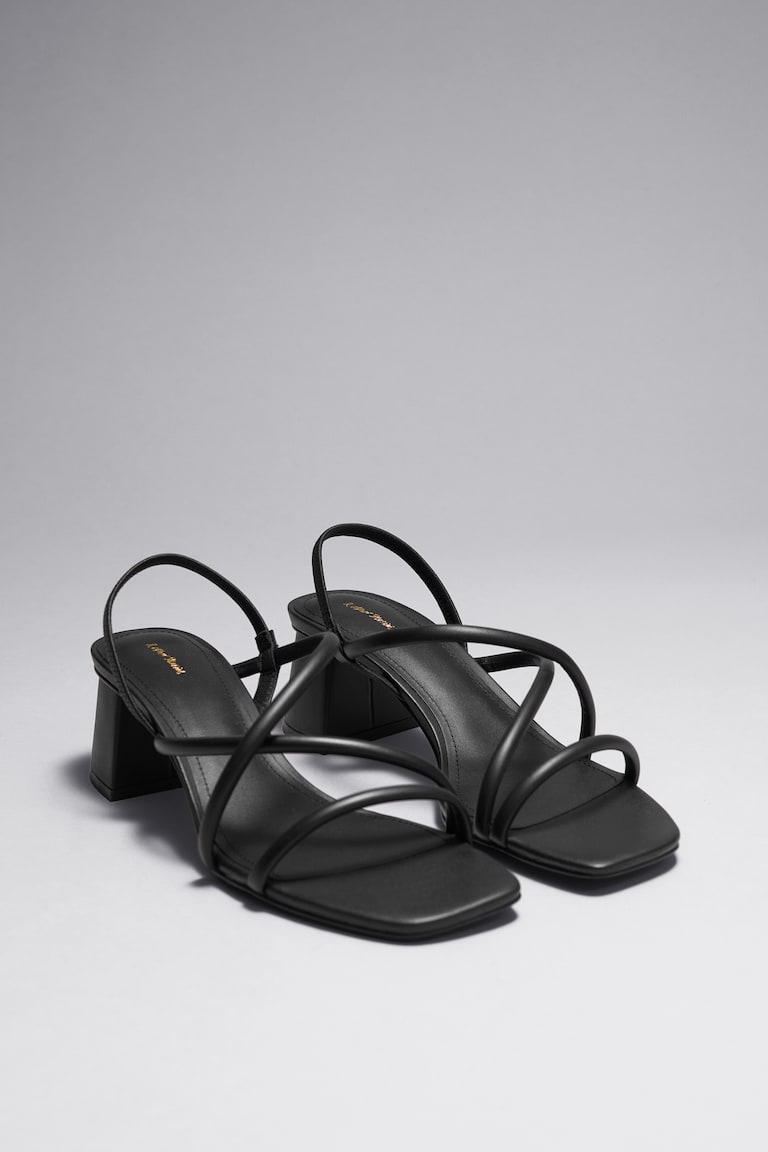 H&M Strappy Block Heel Sandals - Burdeos - MUJER Ofertas de temporada
