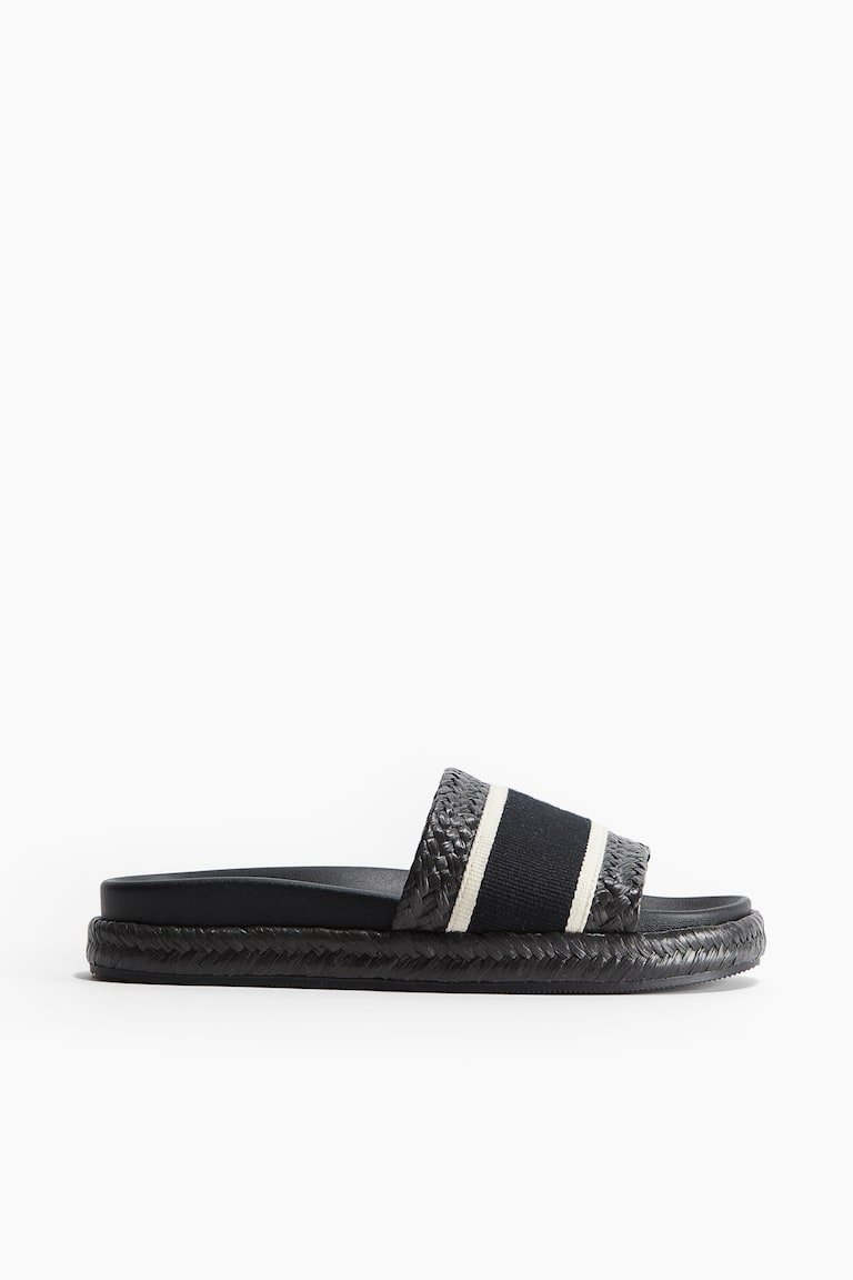 H&M Sandalias planas estilo alpargata - Negro - MUJER Ofertas especiales
